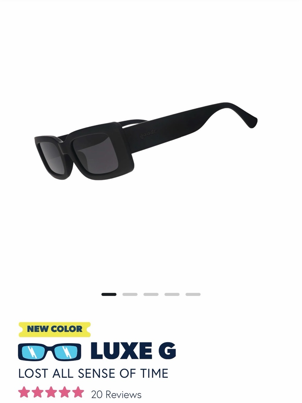 Goodr Luxe G Women's Sunglasses in all black “Lost All Sense of Time”